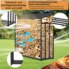 Siatka do przechowywania drewna opałowego, z dachem ze Podgląd zdjęcia produktu 3