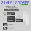Gardinenschiene 300cm (2x90/1x120cm) / 3-läufig mit Produktbild-Vorschau 3