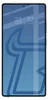 A smartphone screen displaying the time and date with a stylized graphic overlay. Produktbild-Vorschau