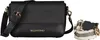 A black Valentino crossbody bag and a separate patterned strap are displayed against a white background. Produktbild-Vorschau