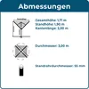 Blome Wäschespinne Primera inklusive Bodenhülse und Produktbild-Vorschau 14