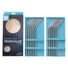 GRÄWE Edelstahl Trinkhalme 12er Set Silber Gebogen Produktbild-Vorschau 2