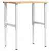 vidaXL Pracovný stôl 80x60x(71,5-98) cm dubový masív Náhľad obrázku produktu 1