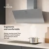 Klarstein Silver Lining 90 cm šikmý digestor – prietok Náhľad obrázku produktu 3
