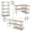 Lagerregal 2er Set 5 Böden Metall 180 x 90 x 40cm Produktbild-Vorschau 2