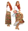 Hippie Rock Damen – Langer Blumenrock & Stirnband – 70er Produktbild-Vorschau 2