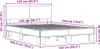 vidaXL Rám postele z kouřového dubu 140x190 cm Materiál na Náhled obrázku produktu 8
