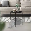 ML-Design Beistelltisch rund mit Stoffkorb & abnehmbarer Produktbild-Vorschau 1