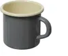 Krüger Becher - Blechbecher emailliert - D: 8cm - 0,35L - grau, creme - 2 Stück Produktbild-Vorschau