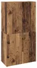 Büroschrank Schwarz Eichen-Optik 60 x 32 x 115 cm Produktbild-Vorschau 1