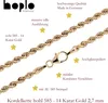 Goldkette Kordelkette Armkette Breite 2,7 mm 19 cm 585-14 Produktbild-Vorschau 4