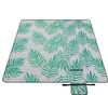 A picnic blanket with a tropical fern pattern is laid out flat on a white background. Produktbild-Vorschau