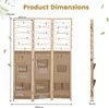 Product dimensions diagram for a 3-panel room divider. Voir les images du produit