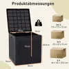 COSTWAY box da giardino 145L, box per cuscini con coperchio Anteprima dell’immagine prodotto 3