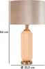 Perly Lampa Stołowa Szklana Podstawa Żebrowana Abażur Podgląd zdjęcia produktu 7