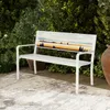 COSTWAY Gartenbank für 2 Sitzer, wetterfeste Sitzbank Produktbild-Vorschau 2