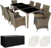 tectake® Aluminium Rattan Sitzgruppe Menorca wetterfest und Produktbild-Vorschau 1