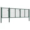 Gartentor aus Stahl 400 x 100 cm Grün Produktbild-Vorschau 2