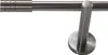 A close-up studio shot of a metal curtain rod bracket and part of the rod, against a white background. Produktbild-Vorschau