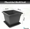 Großer Pflanzkübel 48x48 wetterfest mit Drainage, robust, Produktbild-Vorschau 2