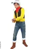 Lucky Luke licenza costume da cowboy uomo giallo-nero-rosso Anteprima dell’immagine prodotto 2