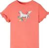 vidaXL Camicia a maniche corte per bambini rosa corallo 140 Anteprima dell’immagine prodotto 7