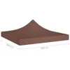 vidaXL Tetto per tende da festa 3x3 m Marrone 270 g/m² Anteprima dell’immagine prodotto 10