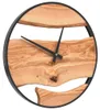 vidaXL Orologio da parete marrone Ø35 cm in ferro e legno Anteprima dell’immagine prodotto 3