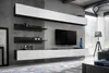 A modern living room with a wall-mounted entertainment unit and TV. Náhled obrázku produktu