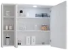 Bad Spiegelschrank Three weiß mit Steckdose und Beleuchtung Produktbild-Vorschau 3