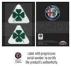 Alfa Romeo 3D Aufkleber Kleeblatt grün 95x85mm, Auto Produktbild-Vorschau 7
