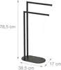 Portasciugamani Relaxdays, A x L x P: 78,5 x 38,5 x 17 cm, Anteprima dell’immagine prodotto 4