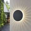 LED Außenwandleuchte rund, flach Anthrazit Produktbild-Vorschau 15