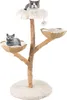 A cat tree with two cats on it, set against a white background. Náhľad obrázku produktu