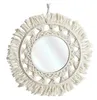 Wandspiegel Boho/Ibiza - Makramee - rund - natur - D55 cm Produktbild-Vorschau 3