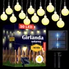 KRUMAD Solar Gartengirlande 50 LED – warmweiße milchige Produktbild-Vorschau 5