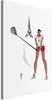 Vlies Leinwandbild - Female Golfer With the Eiffel Tower in Produktbild-Vorschau 1