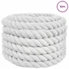 vidaXL Bavlňové lano, průměr 36 mm, délka 10 m, bílé barvy, Náhled obrázku produktu 2