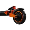 Close-up view of the rear wheel and suspension of an electric scooter. Produktbild-Vorschau