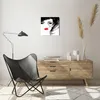 Wanduhr - Quadrat - Glasuhr - Frau Gesicht - 30x30cm - Produktbild-Vorschau 6