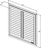 Edelstahl Lüftungsgitter 255x255 mm Abluftgitter Schlitz Produktbild-Vorschau 2