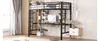 Cama alta de 90 x 200 cm con escritorio, 2 estanterías y un Vista previa de la imagen del producto 18