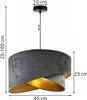 A diagram of a pendant lamp with dimensions indicated. Anteprima dell’immagine prodotto