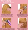 Illustrations showing the steps for applying hair extensions. Anteprima dell’immagine prodotto