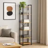 Regał industrialny loft wysoki 6 półek dąb czarny metal Podgląd zdjęcia produktu 5