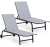 COSTWAY 2er Set Gartenliege mit Rollen, Sonnenliege bis Produktbild-Vorschau 1