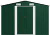 vidaXL Casetta da giardino 257x489x181 cm in metallo verde Anteprima dell’immagine prodotto 4