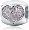 PANDACHARMS Hellrosa Herz Charm, 925er Sterling Silber, Produktbild-Vorschau 1