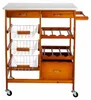 Kuchyňská police Excellent Houseware, nerez/dřevo, 66x36x84 Náhled obrázku produktu 1