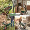 Schubkarre 100 L mit Kunststoffmulde bis 250 kg Stahlrahmen Produktbild-Vorschau 6
